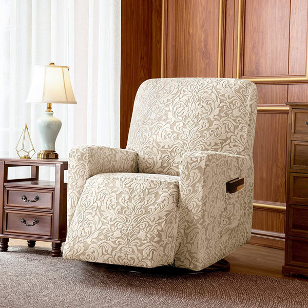 Canora Grey Damask Printed Soft Stretchy Box Cushion Recliner Slipcover